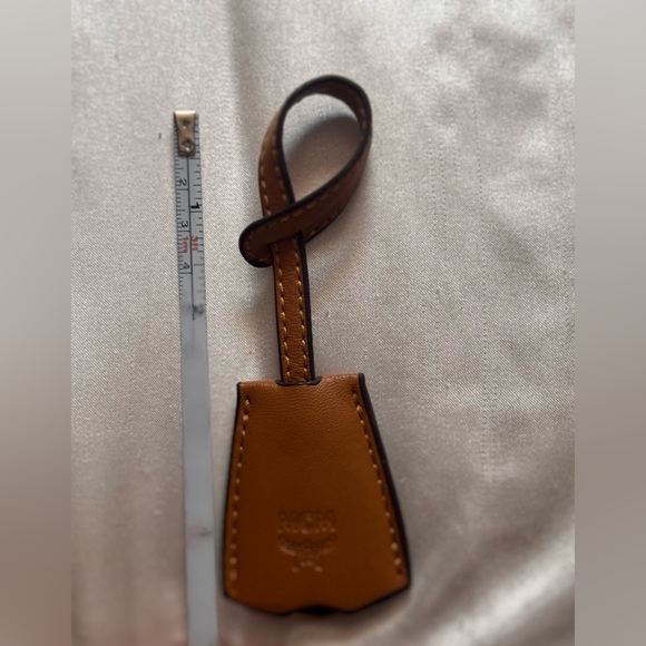 MCM Brown Leather Keychain Bag Charm - Picture 4 of 5